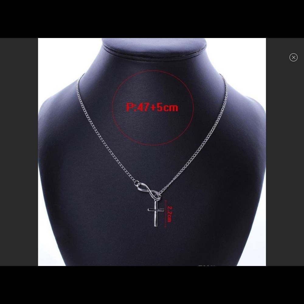 Infinity Cross Necklace - Picture 3 of 4